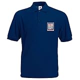 The Military Store Royal Navy Embroidered Polo Shirt, Navy, Medium