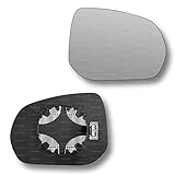 Less4spares Replacement Wing Mirror Glass Right Compatible with Citroen C4 Picasso, C4 Grand Picasso 2006-2013 CLIP-ON Driver Off side Heated Convex
