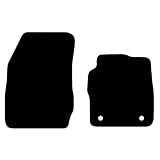 Carsio Carpet Van Cab Floor Mats For Ford Fiesta Van 2011-2018 Tailored Fit Mat Set Complete Accessory Black Custom Fitted - All Weather - Black Trim