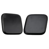Homeponnew Car headlight washer jet cover, for Ford Focus 2015-2018, Front Bumper Headlamp Cleaning Spray Jet cover, Left & Right Black Plastic Exterior Accessory(Left+Right)