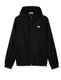 Lacoste Mens Zip ped Hooded Sport Jacket Black XL