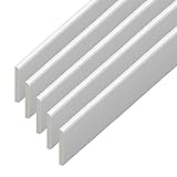 UPVC Plastic Trim 45mm x 2m x 5 Pack - White Architrave Skirting Board/Window Finishing Trim