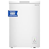 CHiQ Chest Freezer 99L, 4 Star Freezing, E, 12-Year Compressor Service, Thermostat Control, Wire-rack, Hovering Door, Low noise, For Garage, Dorm, White, 2023