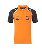 McLaren F1 2025 Team Polo Shirt, Oscar Piastri Official Driver Edition, Orange and Grey (UK, Alpha, L, Regular, Regular, Autumn Glory/Phantom)