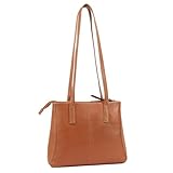 Lloyd Baker Genuine Leather Tote Bag for Women – Zip Closure Shoulder Handbag | Hampi (Tan)