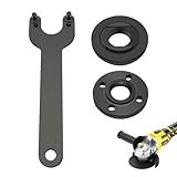 3 Pcs Angle Grinder Nut Kit - 5/8-11 Flange Metal Lock Nut & Wrench Set,Grinder Replacement Parts Compatible with Dewalt,Milwaukee,Bosch,Ryobi,Black & Decker,Metabo,4.5" & 5" Angle Grinders