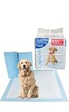 Bargain Factory - Pet Potty Training Pads Pack of 100 for Dogs Puppy Pads - 5 Layers Super-Absorbent Waterproof - 56 x 56 cm - Disposable Puppy Pee Pads