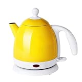 LHDQ Fast Boil, Electric Water Kettle, 304 Stainless Steel, Rapid Boil, Auto Shut-Off, Boil-Dry Protection, Coffee Kettle, 4min, 1000W,Yellow