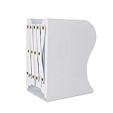 CBPNEISEK Storage Bookshelves Office Bookshelves Folding Bookshelves Telescopic Bookshelves Book Sorting Bookshelves Student Bookshelves/270(White)