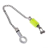 Long Lasting Carp Fishing Hanger Bobbins Indicators with Stainless Steel Wire (Yellow)