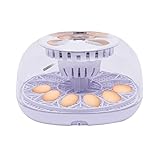 soudesileim Egg Incubator with Automatic Egg Turning, Humidity Control, LCD Display, Adjustable Temperature 20-50℃, 12 Eggs, 360° Visibility, Incubator for Eggs, Chickens, Ducks, Pigeons