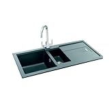Carron Phoenix Bali 150 Granite Sink Jet Black