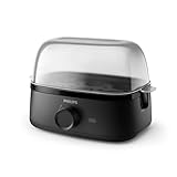 Philips Egg Cooker 3000 Series, Family Size up to 6 Eggs (soft, medium, hard, poached), Easy to clean, Poached Tray & Egg Piercer Accessory, 400W Power, Compact Design (HD9137/91)
