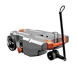 Camco RV Rhino Heavy Duty 28 Gallon Portable Waste Holding Tank with Steerable Wheels – Includes Hoses and Accessories (39005)