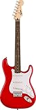 Squier by Fender Sonic Stratocaster HT Electric Guitar, Laurel Fingerboard, White Pickguard, Torino Red, Comes with Free Virtual Lessons