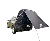 Hasika SUV Camping Tent Car Tailgate Shade Awning with Screen Net Waterproof 3000 MM UPF 50+ Black (Large)