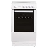 Statesman LEGACY50GSLF Single Oven Gas Cooker with Enamel Lid, 4 Gas Burners, Integrated Grill, 50cm Wide, 1 Oven Shelf, Includes 2 Trays, LPG Conversion Kit Included, White
