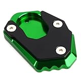 CCYYMOWOK Kickstand Enlarge Plate For Kawasaki ER-6N ER6F Z650 Z900 Z900RS Z1000 Z1000SX NEW Motorcycle Aluminum Foot Side Stand Extension Pad (Green)