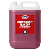 TRICA Strawberry Slush Syrup 5L - Concentrated Strawberry Flavour Snow Cone Syrup for Slush Machines, 6:1 Dilution Ratio, 5 Litres