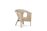 Desser Indoor Kids Wicker Loom Chair in Natural – Fully Assembled Rattan Hand Crafted Cane – Toddlers Infants Children's Chair for Bathroom, Bedroom, Garden – H49.5 x W43 x D37cm, Floor to Seat 29cm