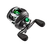 Mitchell MX3 Baitcasting Fishing Reel; Low Profile for Predator Anglers, Ideal for Pike, Perch and Zander, Left Hand, 6.4:1 Gear Ratio, Black/Green, Unisex