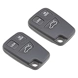 ECSiNG 2pcs 3-button Car Key Fob Case Replacement Housing Shell Smart Keyless Entry Remote Fob Case Shell Compatible with VOLVO 850 960 C70 S40 S60 S70 S80 S90 V40 V70 V90 XC70 XC9