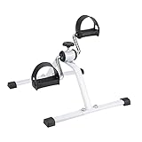 Portable Mini Exercise Pedal Bike, Foldable Arm and Leg Exerciser, Low Impact Fitness Machine, White