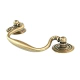 UNDERGROUND PARTS Antique Style Swan Neck Drop Cabinet Drawer Pull Handle (Antique Brass)