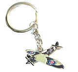 GBJUK WW2 RAF Spitfire Aircraft Metal Keyring Keychain