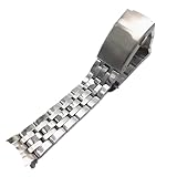 KTRSAVSSA Watch Bracelet Compatible With TISSOT 1853 PRC200 T17 T461 T055 T014 Men Fold Clasp Strap Stainless Steel Watch Band Chain 19mm(19mm NO-T)