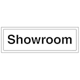 V Safety Showroom - Landscape 300 x 100 mm - 2mm Rigid Plastic Safety Sign