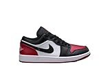 AIR JORDAN Men's 1 Low White/Black-Varsity Red-White (553558 161), Bred Zwart Rood, 7 UK