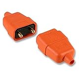 pro elec pl09473 10A 2 PIN 0128-OR Connector Rubber - Orange