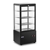 Royal Catering RCCC-78-BT Cooling Display Cabinet 78 L 4 Levels Black Counter Cake Display Case Cake Counter Cold Counter