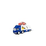 Little Tikes Big Car Carrier - Large Hauler with 2 Sports Cars - Hours of Fun - Indoor or Outdoor Use, Blue, 73 x 19 x 25 cm