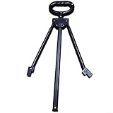 Foldable Wagon Push Handle for Camping Beach Cart, Extendable Trailer Tow Bar, Heavy-Duty Carbon Steel Folding Shopping Cart Handle, 60 cm, Black