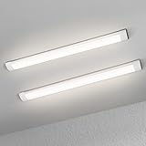 muzha 2 Packs LED Batten Lights，PC Body， 4FT 36W 4000k 3600lm,Low Profile Wall or Ceiling Surface Mounted Fitting for Home/Workshop/Office/School Restaurant (4FT)