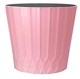 Muddy Hands Decorative Pink Plant Pot Indoor Home Outdoor Garden Round Plastic House Plant Flower Herb Planter (1, 5.5 Litre)