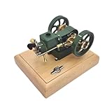 SpedUpX Engine Model Kits, 1.6CC Hit and Miss Evaporative Four-stroke Horizontal Water-cooled Gasoline Engine Internal Combustion Engine Mini Engine Model Kit, Physics Science Engine Kit