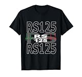 Aprilia RS 125 Motorcycle Racing Italy Flag Heartbeat T-Shirt