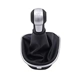 GLBLPEXELR Gear Shift Knob for Seat for Leon MK2 1P 2005-2012 for Altea XL 2004-2012 for Toledo MK3 2004-2009 Car Gear Stick Shift Knob with Leather Boot(5 Speed)