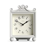 Jones Clocks® Parlour mantel clock | Classic carriage clock | Pale grey | Elegant square decorative case, perfect for mantel, shelf, table or bedside