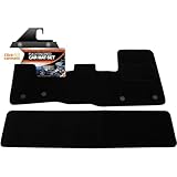 Fully Tailored Deluxe Car Mats to fit Ford Transit Custom Crew Cab 2019-on - 2 Piece - Black Carpet - Black Trim - Heavy Duty Heel Pad - 20-4380