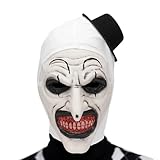 KQLHLHDYZ Halloween Clown Mask, Terrifier Art the Clown Mask, Scary Killer Clown Joker Masks for Adults, Scariest Masks, Comfortable Breathable Latex Mask for Halloween Parties And Haunted Houses
