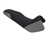 Seat cover compatible with BMW F650 Funduro 1993-2000 black/grey with grey seams