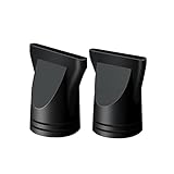 2 PCS Plastic Salon Hair Dryer Nozzle Replacement Blow Flat Hairdressing Styling Tool Narrow Concentrator Replacement Black