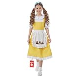 Fun Shack Girls Golden Costume, Fairytale Book Character Fancy Dress, Childrens Costumes for World Book Day Girls Large