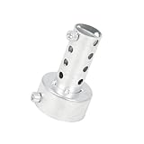 Motoforti Universal Motorcycle Exhaust Pipe Baffle, 48mm, Silver Tone