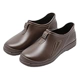Shoes Men's Trainers 43 Rain Shoes, Comfortable Wellington Boots for Outdoor Walks, Gardening, Casual Wear with Slip-On Sole, Country Shoes, Men's Boots, brown, 11 UK