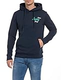 REPLAY Adult M6569B.000.21842 Hooded Sweatshirt, Blue 085, M